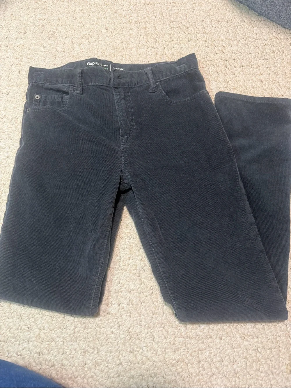 Gap Gray/Navy/Black Boys Corduroy Jeans 14 Regular Slim